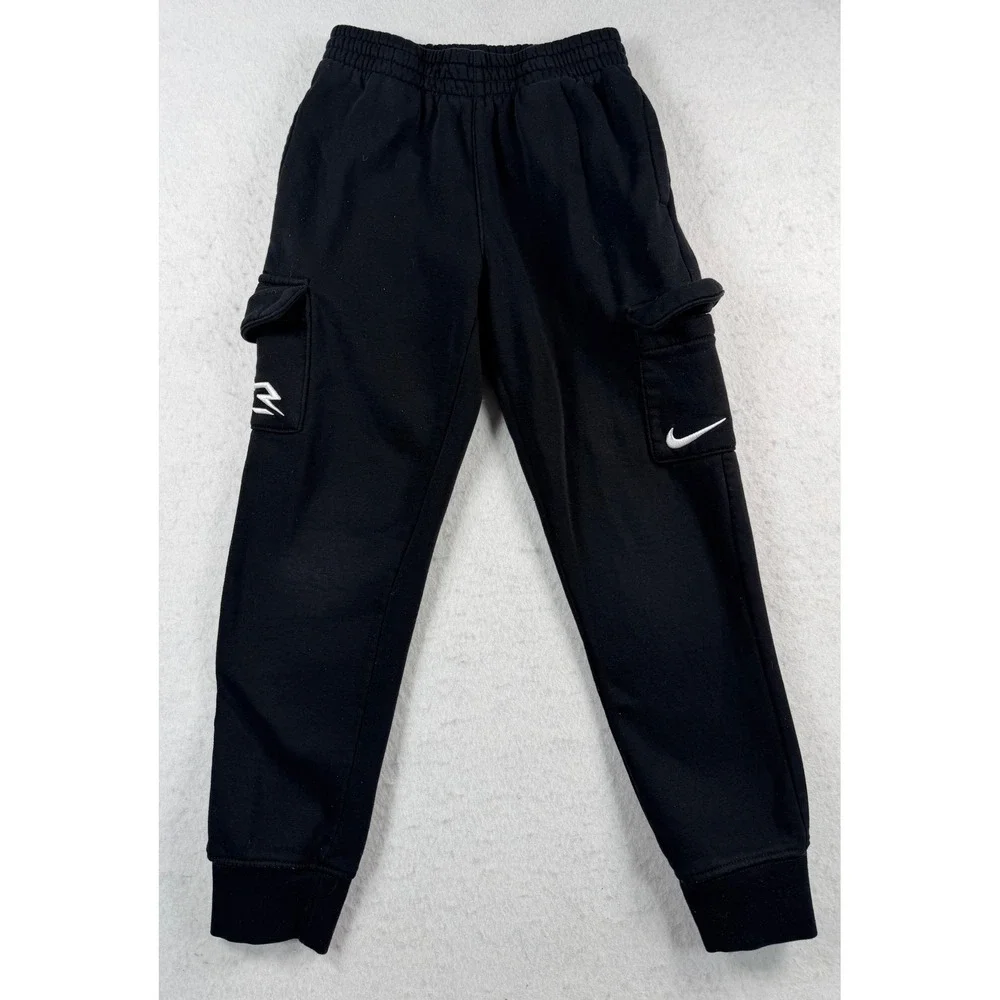Nike Boys Black Cargo Utility Jogger Sweatpants Size Small 8/10